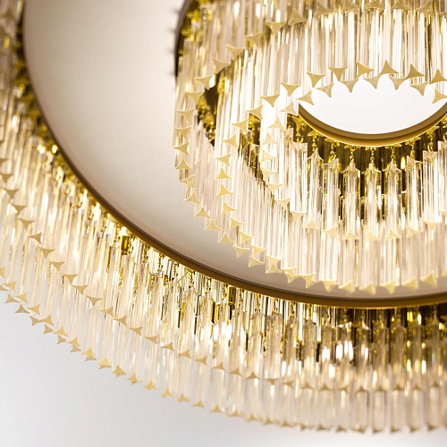 Lustre Rond en Or Poli