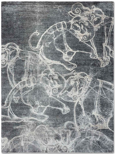 Tapis tissé main Éléphants