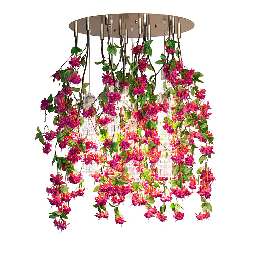 Grand lustre rose en cascade Pink Cascade