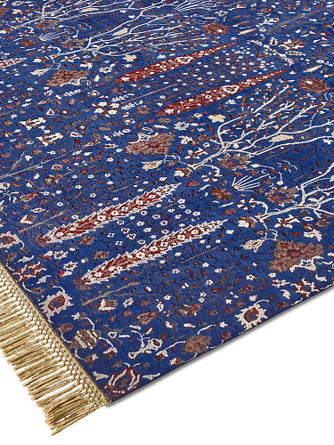 Tapis de luxe Jardin de Pins Bleu