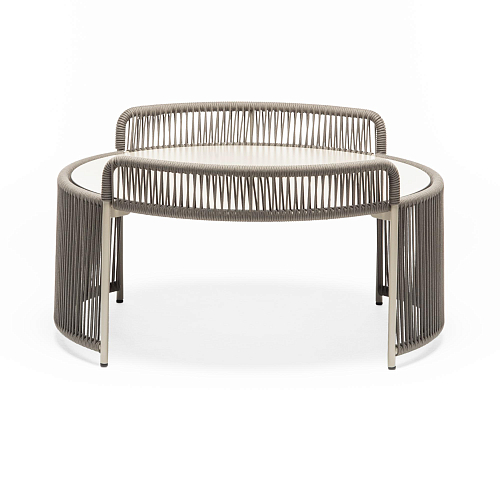 Table Basse de Jardin Ronde Grise Altana ME