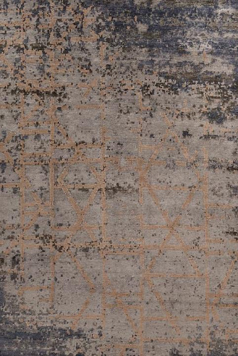 Tapis Abstrait Indien en Soie de Bambou