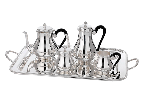 Service À Thé Et Café Avec Plateau Royal Silver
