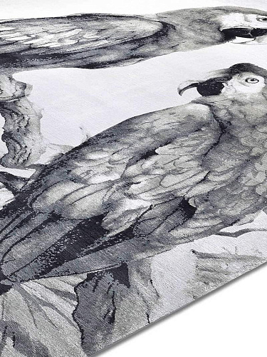 Tapis tissé main Deux Perroquets