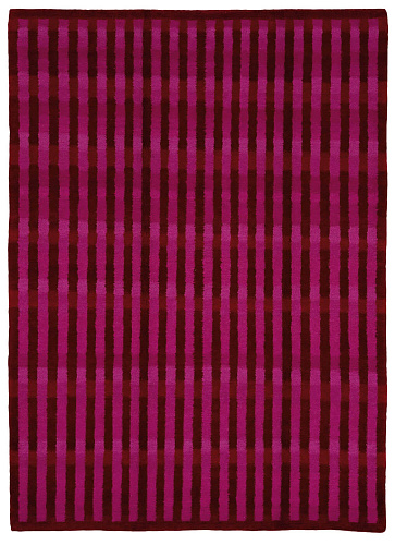 Tapis Gamba Rayures Verticales Rouge Rose