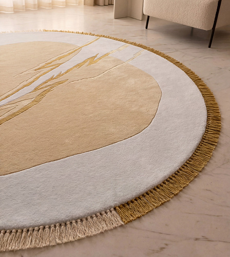 Tapis fait main Lightning Crest Ivory