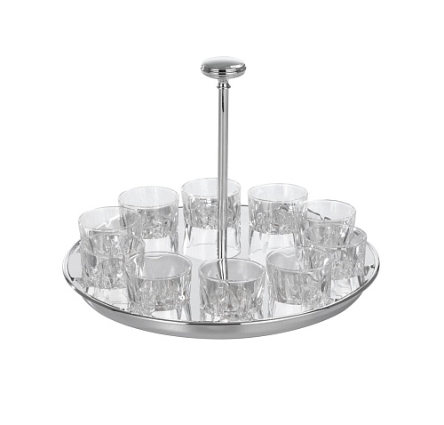 Set de 10 Verres avec Plateau