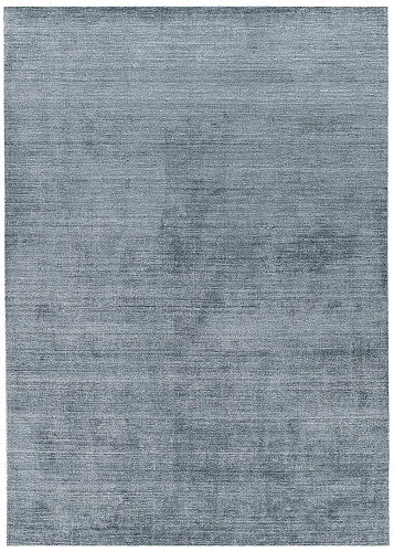 Tapis Soie de Bambou Bleu