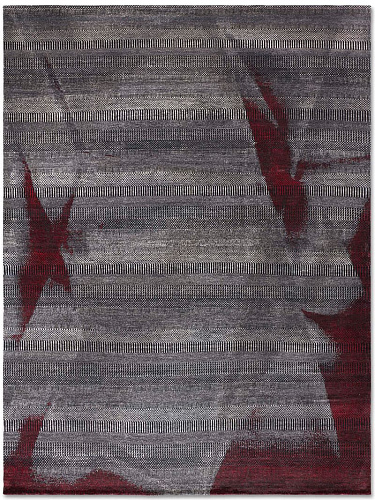 Tapis noué main Bois Rouge