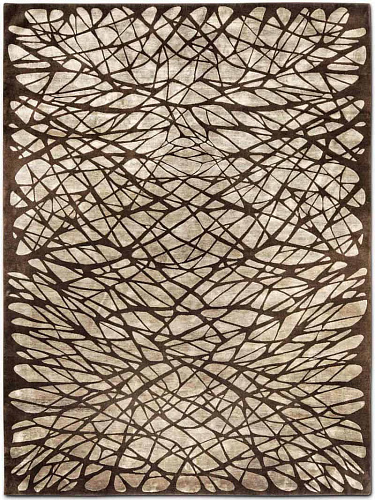 Tapis noué main Dresden Marron