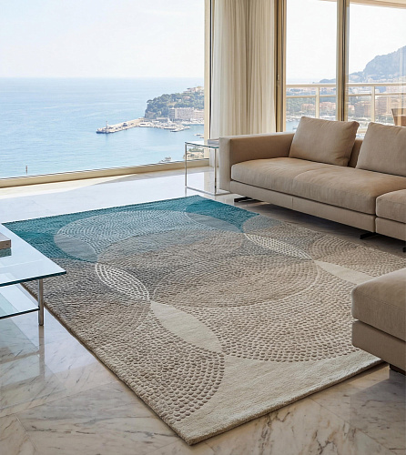Tapis contemporain Layered Circles