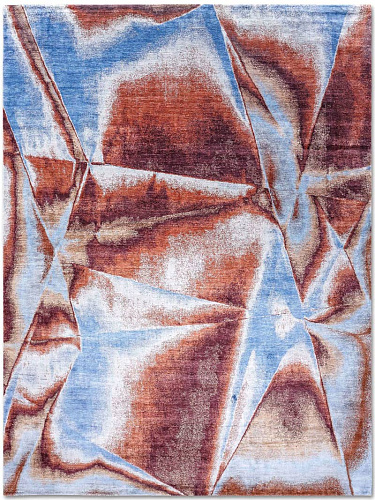 Tapis noué main Multicolore