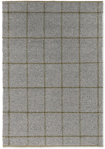 Tapis Artisan Matière Carreaux Ardoise/Olive