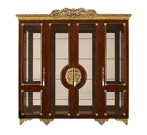 Vitrine Classique Marron / Or