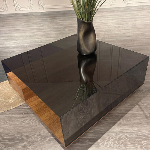 Table basse Peter avec plateau en verre