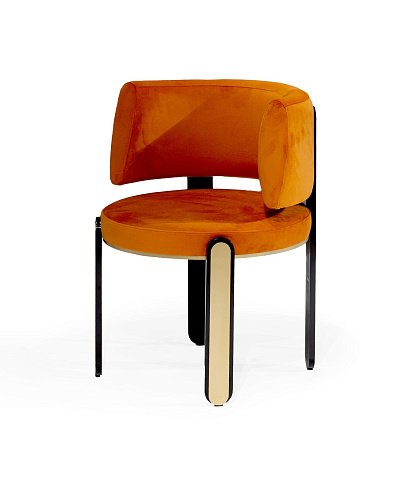 Chaise de salle à manger Tiffany orange