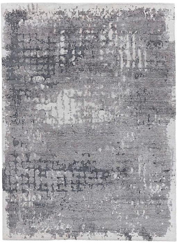 Tapis Abstrait Indien en Soie de Bambou