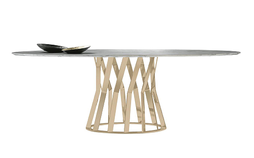 Table de salle à manger Ray dorée
