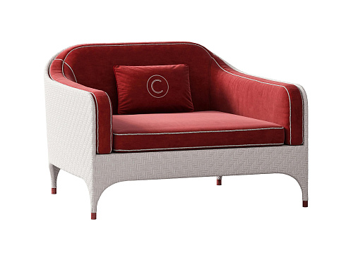 Large Fauteuil D’Extérieur Avec Coussins