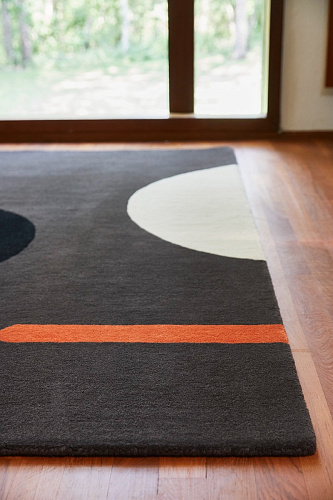 Tapis Geo Flower Graphite