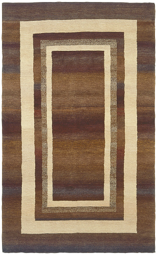 Tapis Gamba Triple Bordure Marron