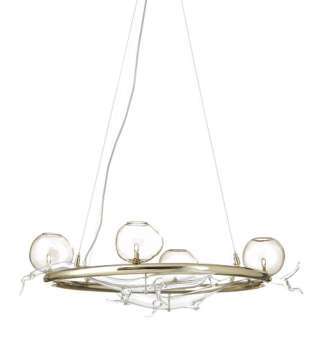 Lustre Anneau Doré Organique