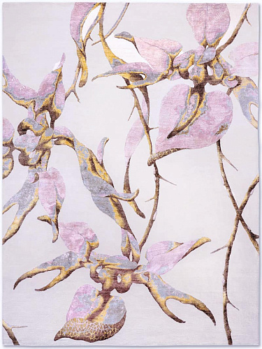 Tapis noué main de luxe Orchidée