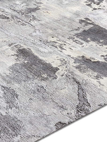 Tapis noué main Gris Clair