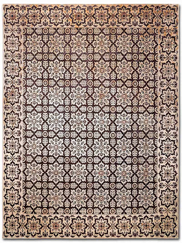 Tapis tissé main Carreaux