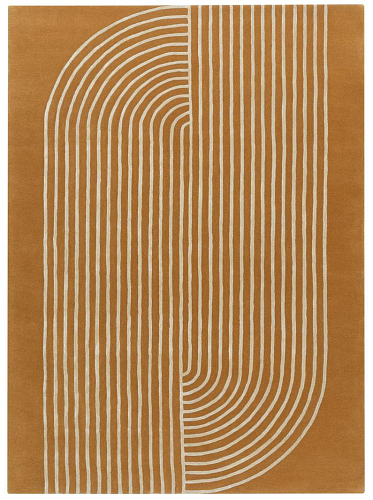 Tapis Moderne Rayures Or