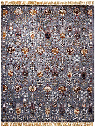 Tapis de luxe fait main Isfahan Charbon