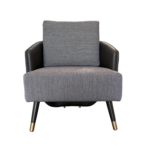 Chaise tapissée grise Brigitte