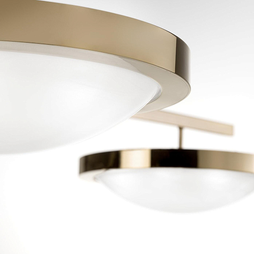 Plafonnier Contemporain avec Disques Effet Marbre