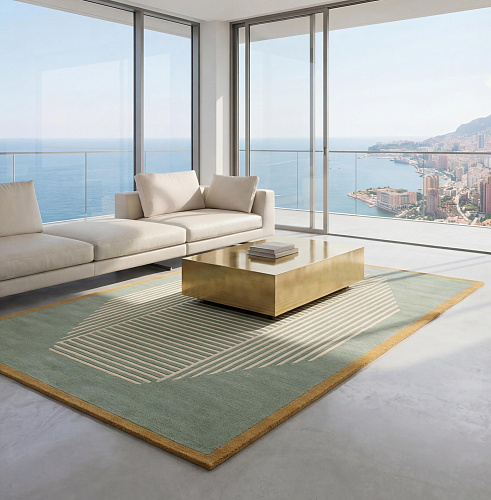 Tapis de luxe Octagon Lines Sage
