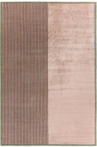 Tapis Rayé en Laine & Viscose