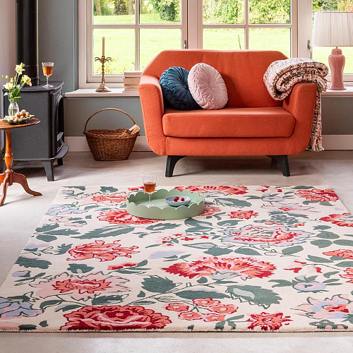 Tapis Wendling Floral Coquelicot Rouge