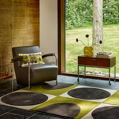 Spot Square Walnut / Lichen Tapis