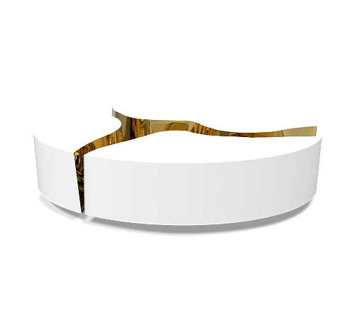 Table Basse Ovale Blanche Fissure