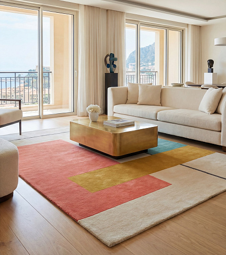 Tapis Framed Blocks Coral