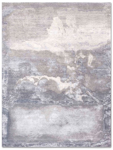 Tapis No. 15 Nuages Gris Clair sur Gris
