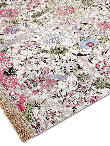 Tapis No. 02 Coloré sur Crème Riz