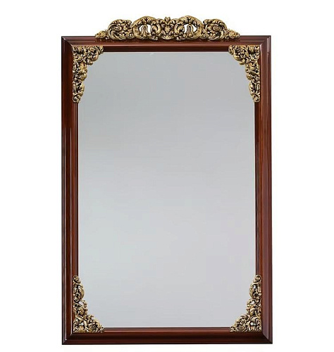 Miroir Mural Classique Marron/Or