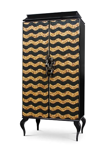 Armoire Divine Plumes de Paon & Faisan Caramel