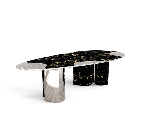 Table Athena Portoro & Argent