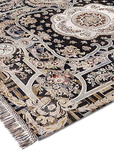 Tapis Aubusson No. 02 Original sur Noir