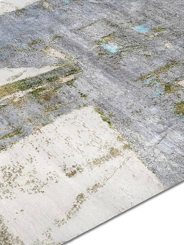 Tapis tissé main Vert Rouille