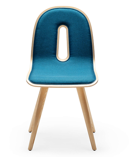 Chaise Gotham Woody S-I Bleue