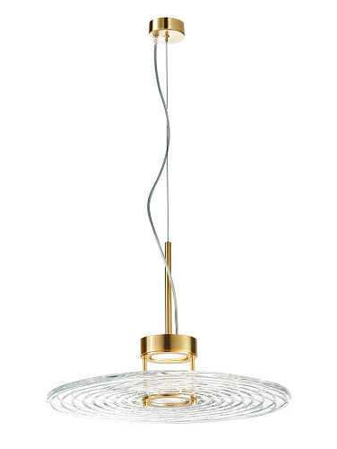 Suspension Disque en Cristal