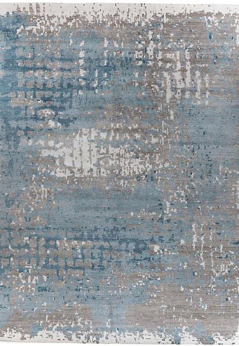 Tapis Abstrait Indien en Soie de Bambou