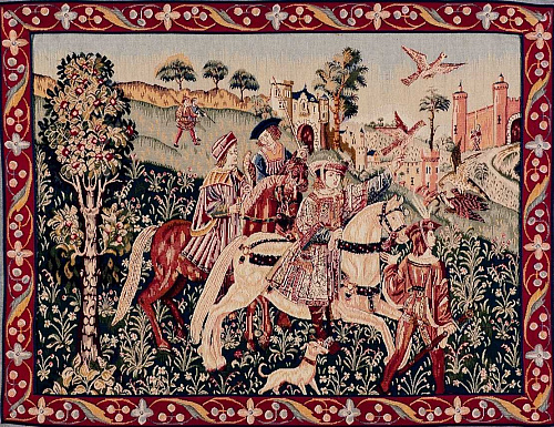 Tapisserie Retour de Chasse avec Bordure
